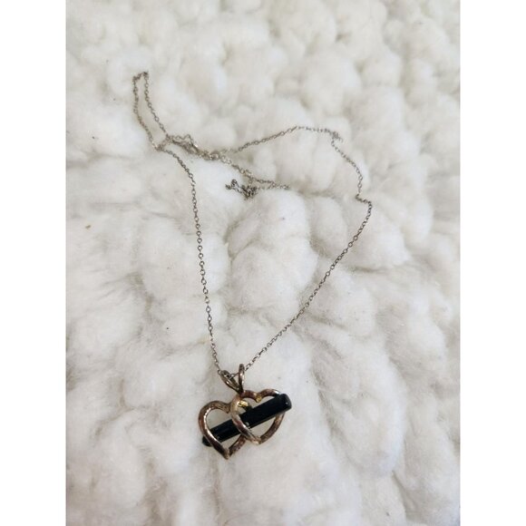 Double Heart Necklace 925 - Picture 6 of 12